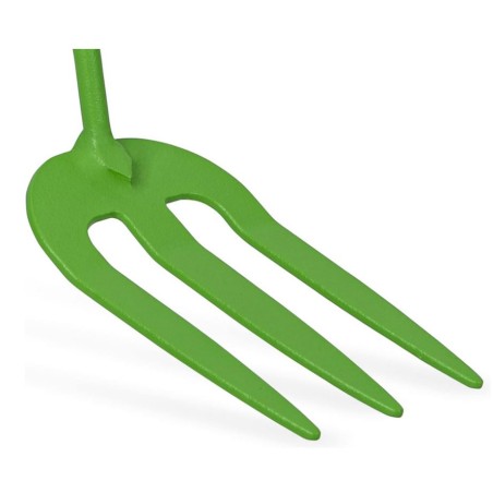 Rateau de jardin 3 dents Outil de jardin Acier et manche bois de hêtre VITO