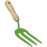 Rateau de jardin 3 dents Outil de jardin Acier et manche bois de hêtre VITO