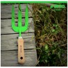 Rateau de jardin 3 dents Outil de jardin Acier et manche bois de hêtre VITO