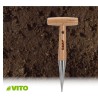 Plantoir à bulbes manche en T Outil de jardin Manche bois Inox Haute qualité VITO
