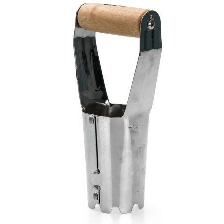 Plantoir à bulbes 230mm Outil de jardin Manche bois Inox Haute qualité VITO
