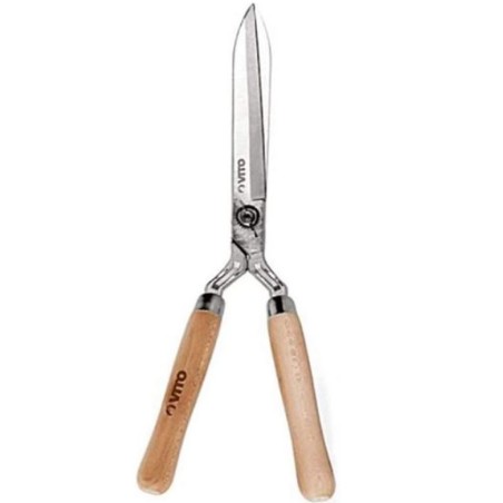 Cisaille de jardin Taille haies 51cm Manche bois Inox Lame 18 cm Fer forgé à la main VITO