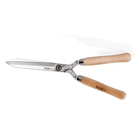 Cisaille de jardin Taille haies 51cm Manche bois Inox Lame 18 cm Fer forgé à la main VITO