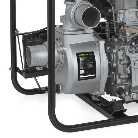 Motopompe 5CV Moteur Diesel 4T 246cm3 Pompe à eau Raccord 3"/80 mm Autonomie 11h VITO