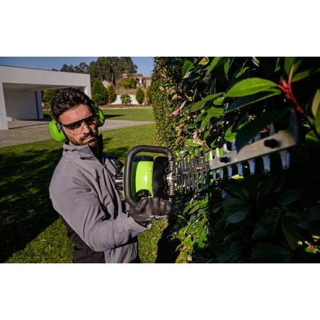 Taille Haies à Essence 25cm3 Moteur 2 Temps 1.1CV Lame double 55cm Rotation 90° Branches épaisses VITO