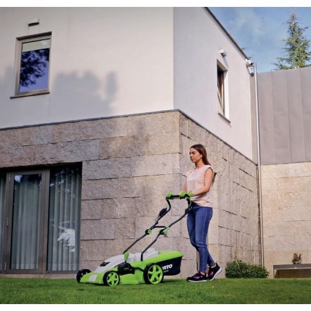 Tondeuse electrique 1800W Moteur induction Coupe 42 cm - 3 hauteurs de coupe - bac 50L VITO