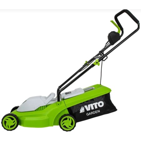 Tondeuse electrique 1200W Surface 300M2 Coupe 32 cm 3 Hauteur de coupe 20-65 mm Bac 30L VITO