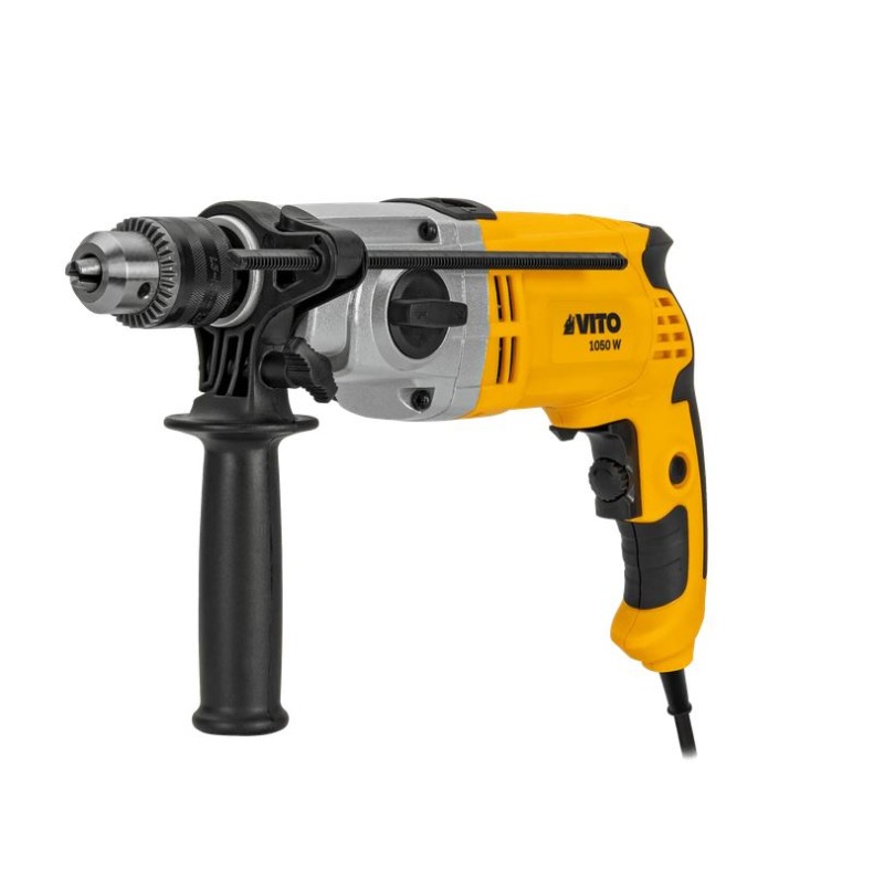 Perceuse à percussion 1050W Mandrin 13mm Perceuse-visseuse Corps acier Mallette VITO