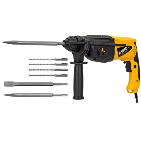 Marteau perforateur 850W SDS-Plus 2.75 Joules 3 Forets + 2 Burins VITO