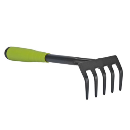 Kit 3 outils de jardin Acier renforcé Manche plastique Serfouette Transplantoir Rateau ITOOLS