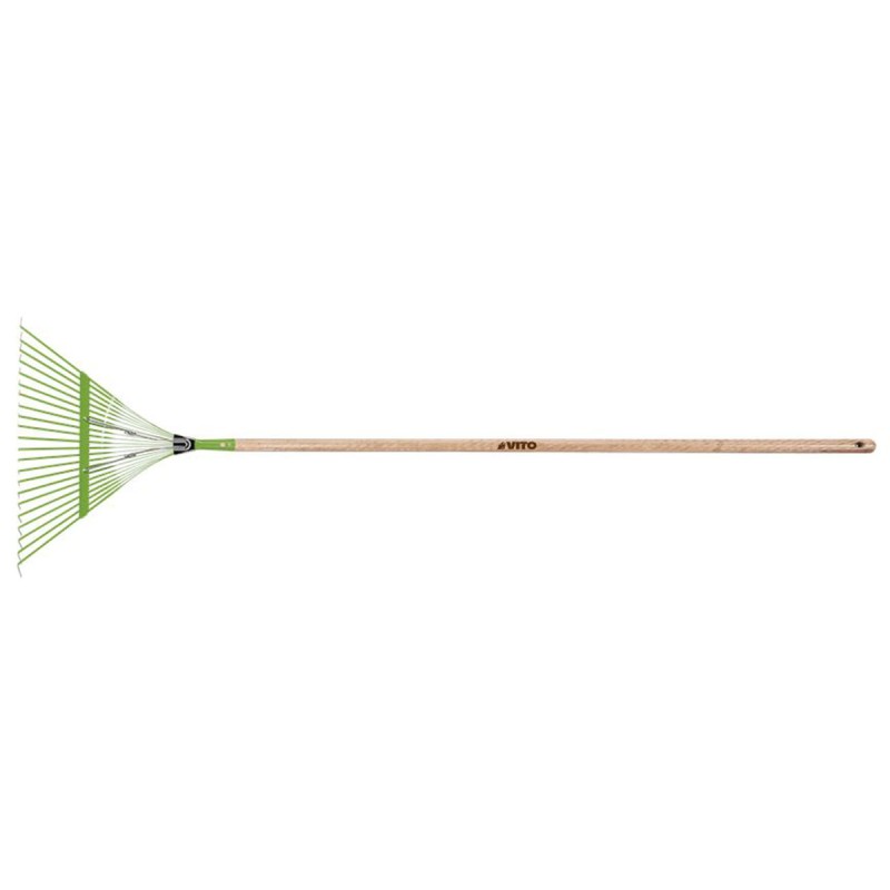 Balai à gazon 157 cm avec manche en bois 22 dents VITO
