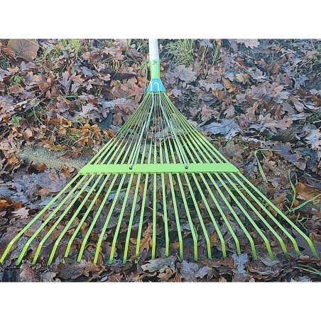 Balai à gazon 157 cm avec manche en bois 22 dents VITO