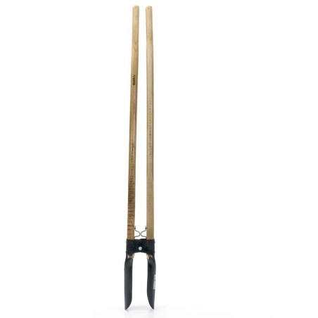 Pelle 2 manches pour trous de poteaux Acier trempé Manche Bois 143 cm VITO
