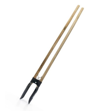 Pelle 2 manches pour trous de poteaux Acier trempé Manche Bois 143 cm VITO
