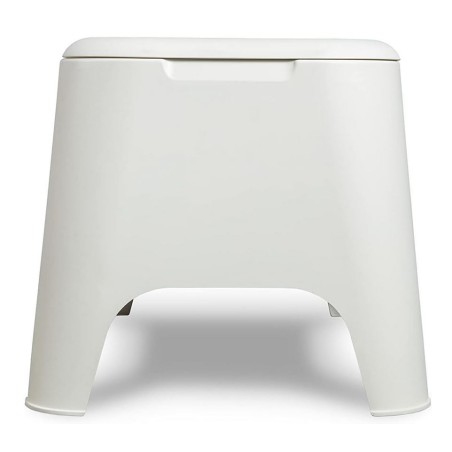 Table basse de jardin 59x 39x 36cm Blanche Avec couvercle Extérieur / Intérieur TOOMAX