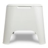 Table basse de jardin 59x 39x 36cm Blanche Avec couvercle Extérieur / Intérieur TOOMAX