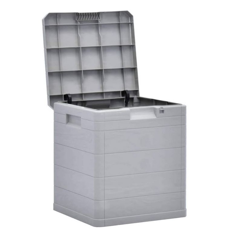 Coffre de jardin en résine 90 Litres Gris Taupe 42 x 44 x 50cm TOOMAX