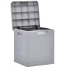 Coffre de jardin en résine 90 Litres Gris Taupe 42 x 44 x 50cm TOOMAX