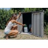 Coffre de jardin en résine 842 Litres Gris Taupe 129,5 x 74,5 x 111 TOOMAX