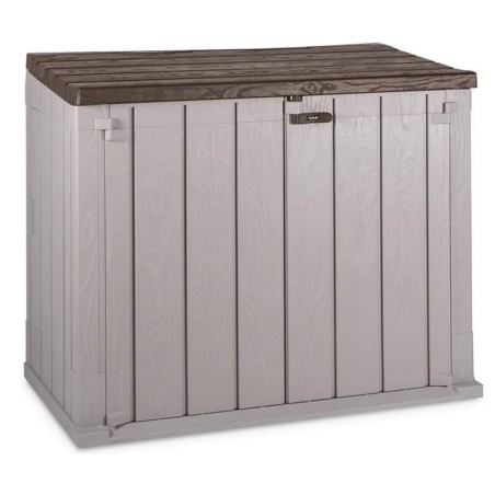 Coffre de jardin en résine 842 Litres Gris Taupe 129,5 x 74,5 x 111 TOOMAX