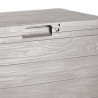 Coffre de jardin en résine 160 Litres GRIS TAUPE 77X 44 X 53 cm Protection Anti uv TOOMAX