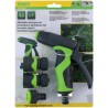 Kit Arrosage 4 pièces Pistolet + 3 raccords 1/2" 8 modes de pulvérisation Poignée softgrip KINZO