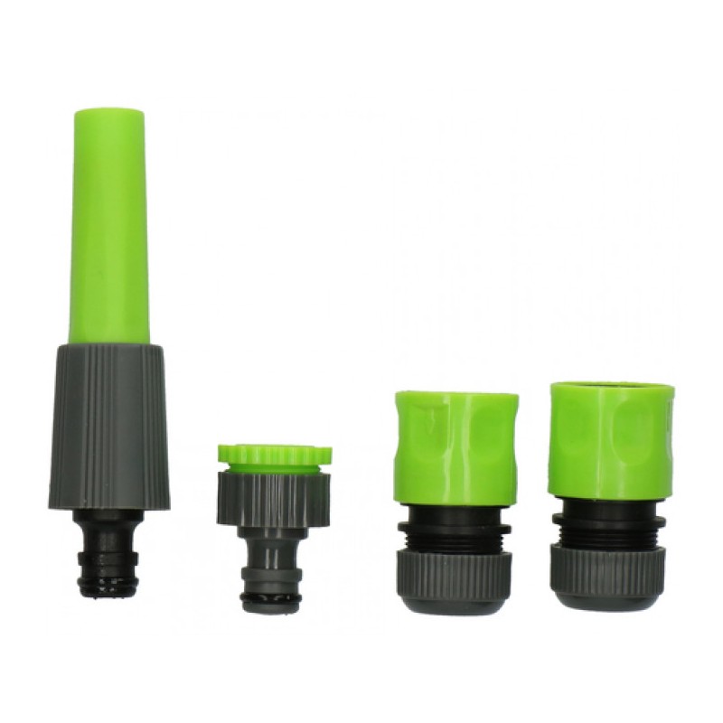 Kit Arrosage 4 Pièces Lance + 3 raccords 1/2" 15mm réglables Jardin irrigation KINZO