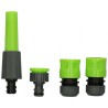 Kit Arrosage 4 Pièces Lance + 3 raccords 1/2" 15mm réglables Jardin irrigation KINZO