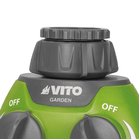 Distributeur pour arrosage 2 voies Raccord rapide 1" Robinet réglable VITO