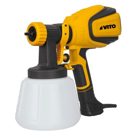 Pistolet à peinture électrique 600W Reservoir 1200ml 4 modes de Pulvérisation VITO