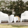 Table basse de jardin 59x 39x 36cm Blanche Avec couvercle Extérieur / Intérieur TOOMAX