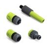 Kit Arrosage 4 Pièces Lance + 3 raccords 1/2" 15mm réglables Jardin irrigation KINZO