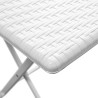 Table de jardin carrée Blanche 61x61xH73cm Camping Réceptions Festivals KZ GARDEN