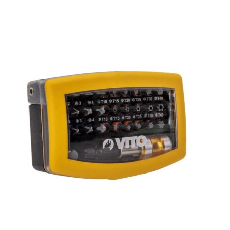 Coffret de vissage 32 pièces Chrome vanadium Malette mixte VITO