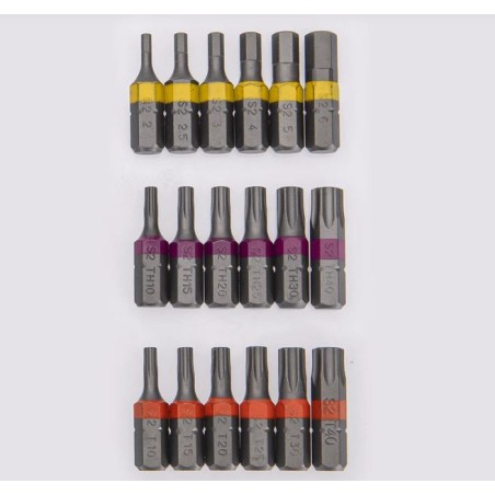 Coffret de vissage 32 pièces Chrome vanadium Malette mixte VITO