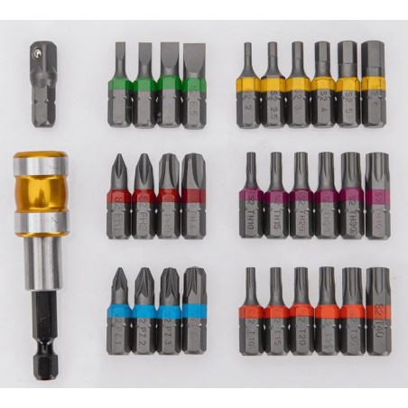 Coffret de vissage 32 pièces Chrome vanadium Malette mixte VITO