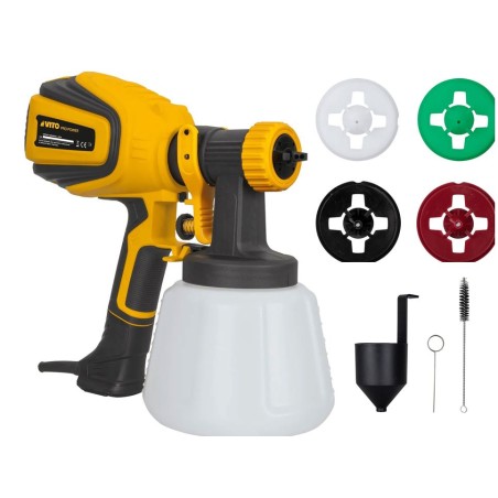 Pistolet à peinture électrique 600W Reservoir 1200ml 4 modes de Pulvérisation VITO