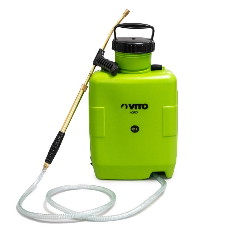 Pulvérisateur manuel 12L lance en laiton pour produits agressifs et corrosifs jardin toitures VITO
