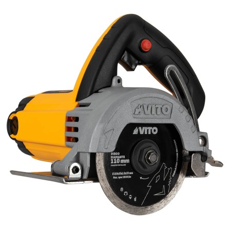 Scie à carrelage 1550W Disque 110mm Coupe 34mm Poignée souple VITO