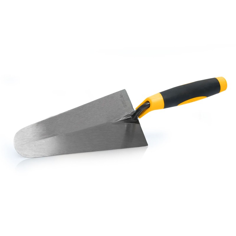 Truelle de maçon Portugaise forgée ronde 220mm Acier trempé Manche Bi-matière VITO