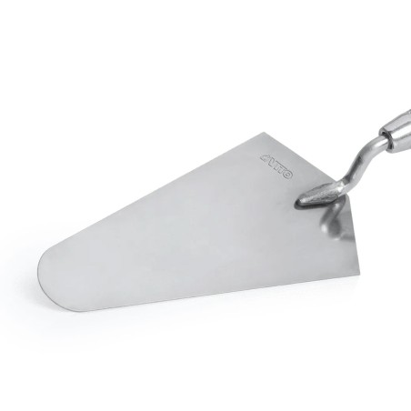 Truelle de maçon 220mm Acier Inox forgée ronde Manche bois VITO