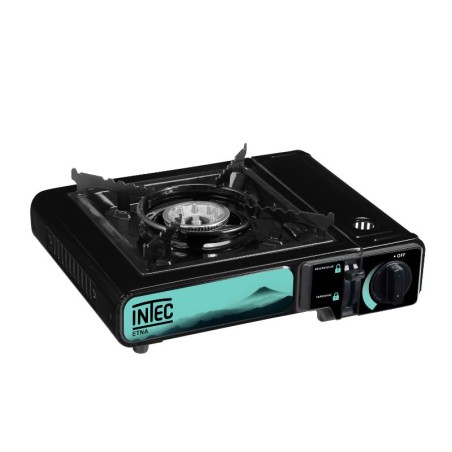 Réchaud gaz Portable 2200W + 12 Cartouches gaz butane Camping Road trips Piezo Mallette Etna INTEC