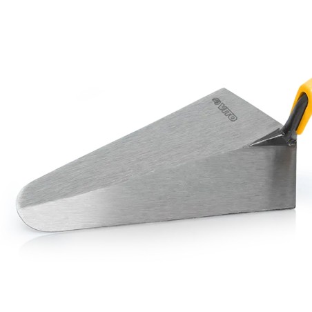 Truelle de maçon Portugaise forgée ronde 240mm Acier trempé Manche Bi-matière VITO