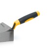 Truelle de maçon Portugaise forgée ronde 240mm Acier trempé Manche Bi-matière VITO