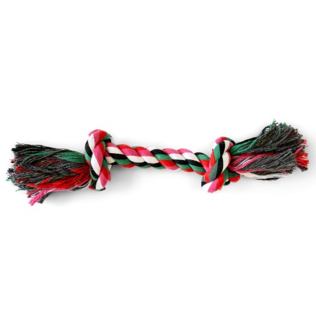Jouet pour Chien Corde Coton Jeu dentaire 20 cm Os à Mâcher Hygiène Bucco-dentaire Nœuds