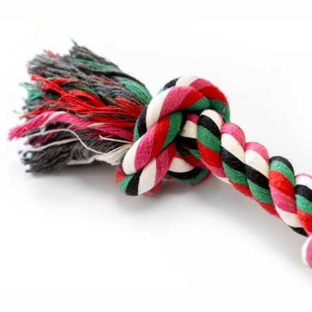 Jouet pour Chien Corde Coton Jeu dentaire 20 cm Os à Mâcher Hygiène Bucco-dentaire Nœuds
