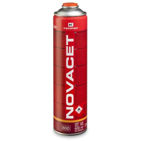 Pack de 3 Cartouches de gaz 330gr NOVACET Butane propane mix 600ml Valve 7/16 KEMPER