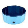 Piscine pour Chien PVC Ø 80 x 30 Cm Sol Antidérapant Jeu d'eau pour Animaux KZ GARDEN
