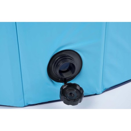 Piscine pour Chien PVC Ø 80 x 30 Cm Sol Antidérapant Jeu d'eau pour Animaux KZ GARDEN
