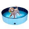Piscine pour Chien PVC 120x30 cm Sol Antidérapant Jeu d'eau pour Animaux KZ GARDEN